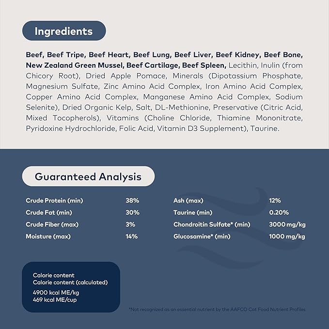 ZIWI Peak Air-Dried Cat Food – Beef - All Natural, High Protein, Grain Free, Limited Ingredient w/ Superfoods (14oz)