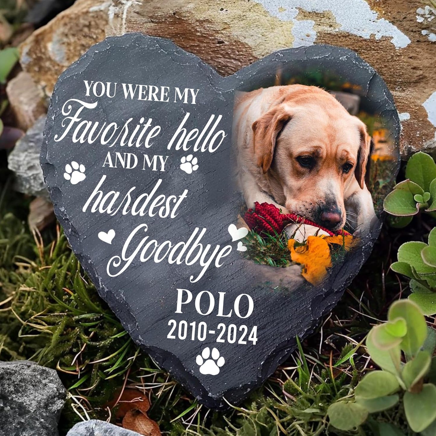 Personalized Dog Memorial Gifts for Loss of Dog, Custom Pet Memorial Stone with Photo Name Date, Stones for Dogs, Gift for Cat Lovers, Bereavement Sympathy Gift for Pet Lover, Quote 8