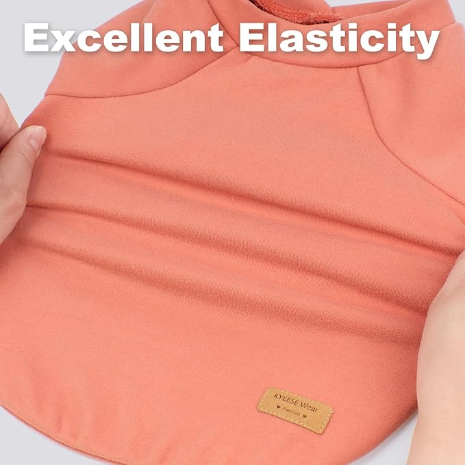 KYEESE 3Pack Dog Sweater Cat Sweaters with Sleeves Stretchy Cat Clothes Soft Pet Coat Pullover Dog Sweaters for Small Dogs Girl Comfy Pet Fleece Sweater Lightweight Dogs Sweatshirt for Cold Weather