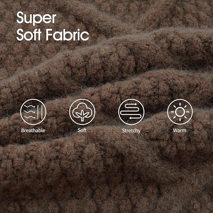 IECOii Big Dog Sweater - XXXXL Winter Coat for Extra Large Dogs, Warm Khaki-4XL Knitwear for Doberman, Great Dane