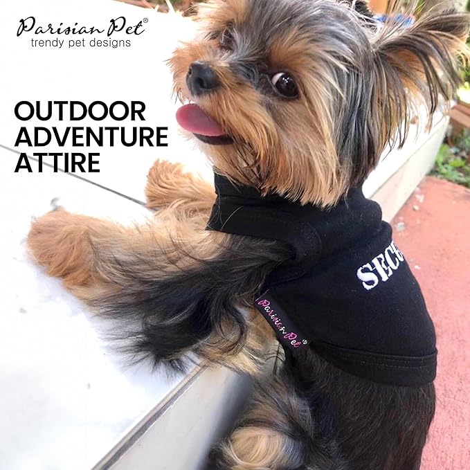 Parisian Pet Security Dog Shirt - Security Costume for Dogs - Halloween Pet Vest - Pet Halloween Costumes - Dog Apparel & Accessories - Sleeved Pet Costume - XS