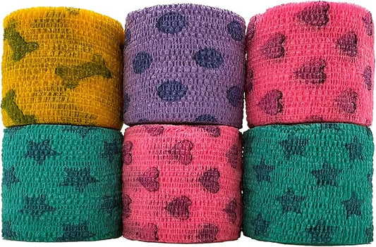 PetFlex Pet Pack – Flexible Self-Adhering Elastic Bandage for Wound Care – First Aid Wrap for Small Animals Like Dogs, Cats, and Other Pets - 2 inch, 6 Rolls