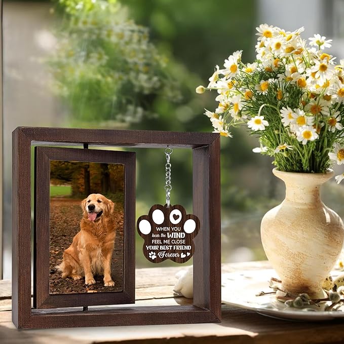 Dog Memorial Picture Frame - Dog Memorial Gifts for Loss of Dogs, Loss of Pet Sympathy Gift Remembrance Bereavement Passing Away Gifts in Memory of Dogs Photo Frame, 4x6