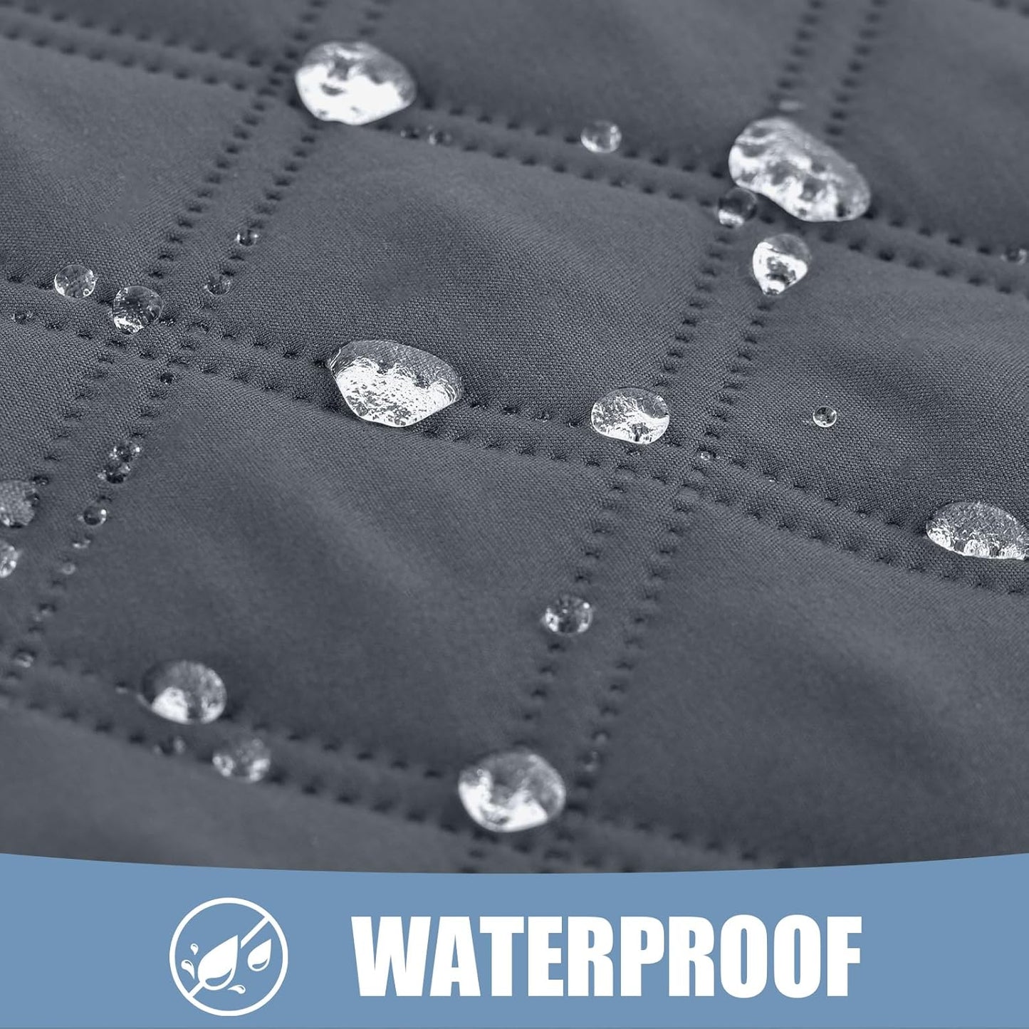 Smiry Waterproof Dog Bed Cover Pet Blanket, Soft Washable Dog Blanket for Furniture Bed Couch Sofa Reversible, Checkered (40"x70", Dark Grey/Dark Grey)