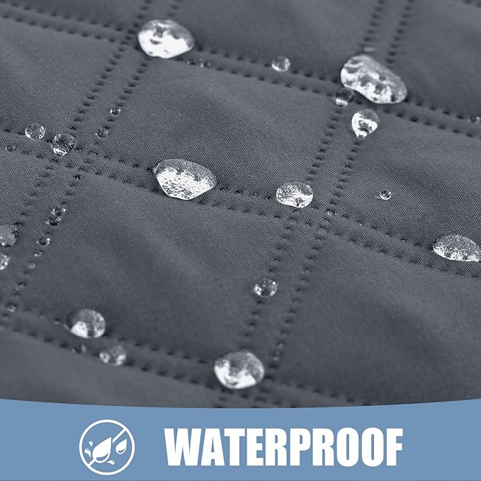 Smiry Waterproof Dog Bed Cover Pet Blanket, Soft Washable Dog Blanket for Furniture Bed Couch Sofa Reversible, Checkered (30"x53", Dark Grey/Beige)