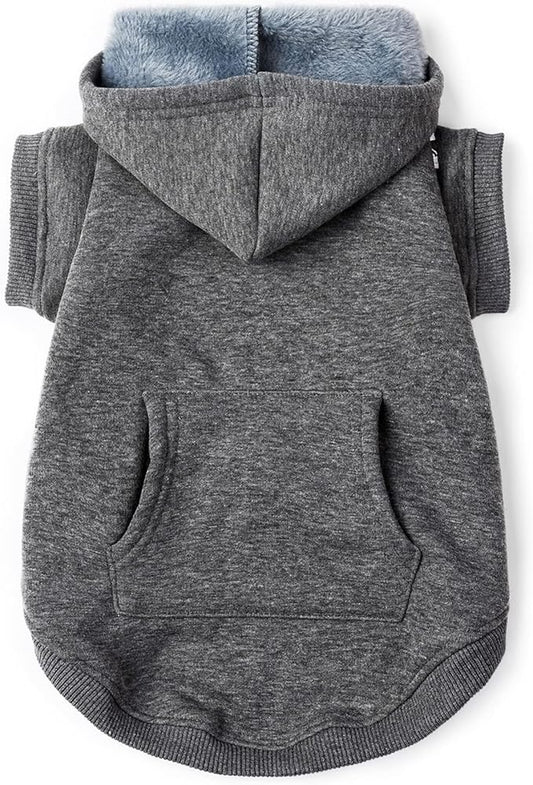 Koneseve Dog Hoodie Fleece Dog Clothes Warm Sweater with Hat for Medium Large Dogs Cat Hooded Shirt Kitten Pet Basic Sweatshirt with Pocket Doggie Soft Winter Coat Apparel (Grey; 5XL)