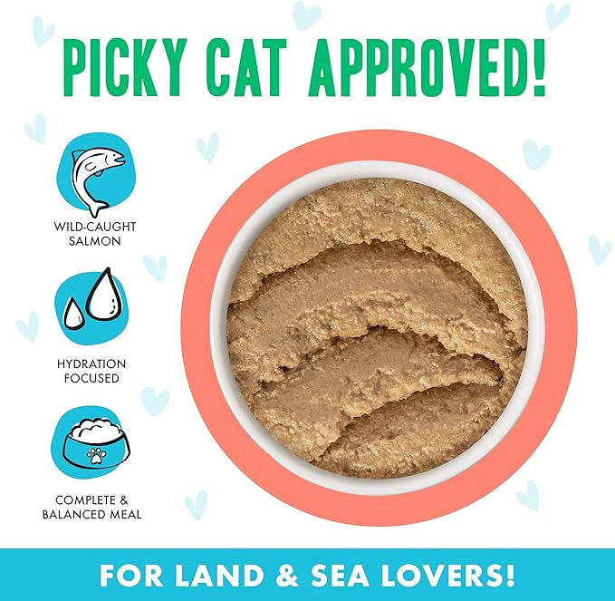 Weruva B.F.F. Play - Best Feline Friend Paté Lovers, Aw Yeah!, Salmon & Tuna Tuck Me in with Salmon & Tuna, 2.8oz Can (Pack of 12)