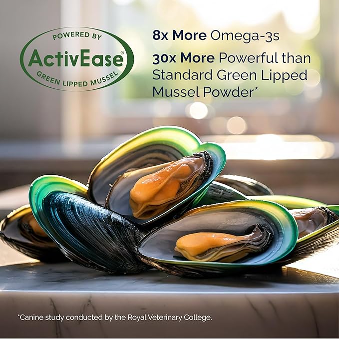 Yumove Hip & Joint Supplement for Dogs with Glucosamine, Hyaluronic Acid, Green Lipped Mussel & Omega 3 Joint Supplement - Regular and Advanced Strength (300ct, Chewable Tablets)