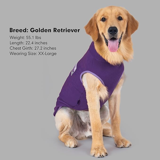 cyeollo Fleece Dog Sweater, Turtleneck Stretchy Sweatshirt Pullover Fleece Jacket Warm Winter Fall Dog Clothes for Medium Dogs Boy Girl Pet Apparel, Purple XL