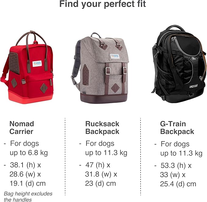 Kurgo G-Train Dog Carrier Backpack - Comfortable Travel Bag for Pets Up to 25 lbs - Waterproof Bottom - Multi-Compartment Pack - Dog Hiking Gear - Rugged Adventure Backpack - Navy Blue