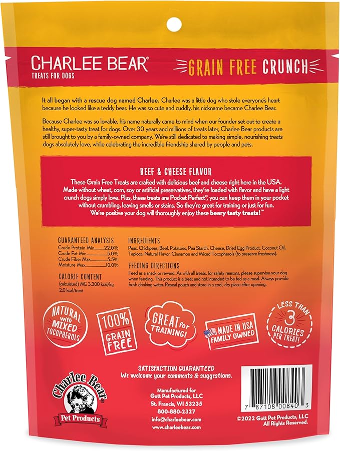 Charlee Bear Dog Beef & Cheese Crunch 8oz