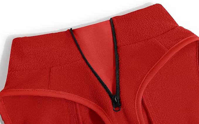 Haloumoning Dogs Fleece Coats Pet Jackets for Small and Medium Dogs Puppy Mock Neck Zipper Fall Winter Jacket