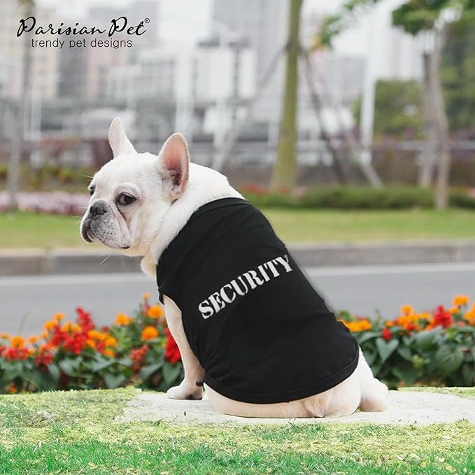 Parisian Pet Security Dog Shirt - Security Costume for Dogs - Halloween Pet Vest - Pet Halloween Costumes - Dog Apparel & Accessories - Sleeved Pet Costume - XS