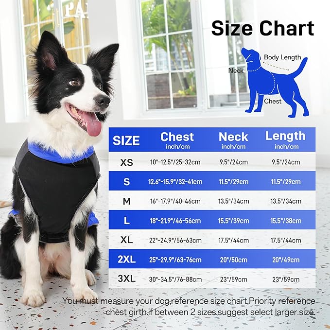 Warm Fleece Dog Coats for Large Dogs,D-Rings Waterproof Puppy Jacket for Cold Winter,Blue XXXL