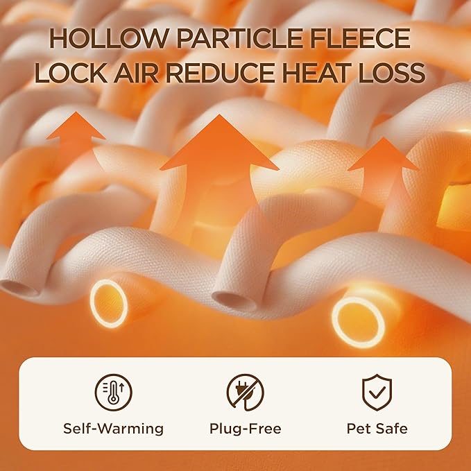 Bedsure Self Warming Orthopedic Dogs Bed for Small Dogs - Washable Small Dog Bed Waterproof, Comfort Pet Couch with Removable Cover, Supportive Foam Pets Sofa with Nonskid Bottom, Grey