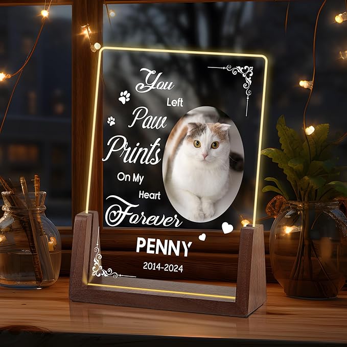 Personalized Dog Memorial Gifts for Loss of Dog, Pet Memorial Gifts for Dogs, Customized Pet Memorial Night Light, Pet Loss Sympathy Gift, Christmas Birthday Gifts, Dog Bereavement Gifts