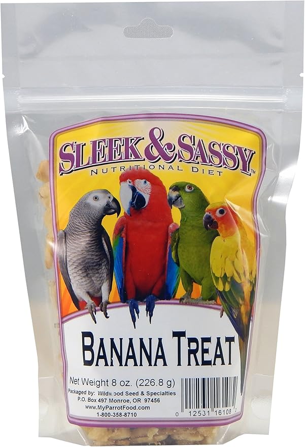 SLEEK & SASSY Banana Parrot Treat (8 oz.)
