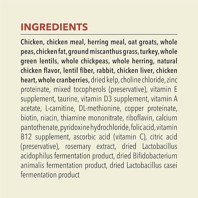 ACANA Dry Cat Food for Indoor Cats Indoor Entrée Chicken Turkey Whole Herring and Rabbit 4lb Bag