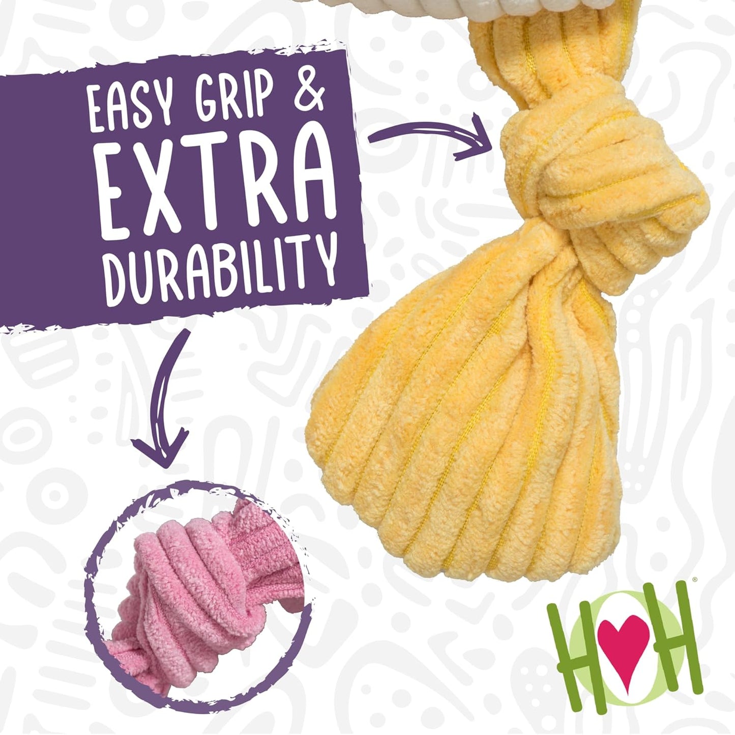 HuggleHounds Knottie Plush Dog Toy - Dog Stuffed Animal Toy, Puppy Toys, Squeaky Dog Toy for Small, Medium & Large Dogs, Durable Plush to Keep Them Busy - Manny Moose, Small