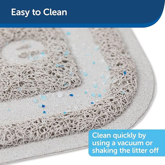 PetSafe Cat Litter Mat - Helps Capture Mess Off Paws - Waterproof Floor Protection - Durable Mesh Material - Works with Clay or Crystal Litter - Medium