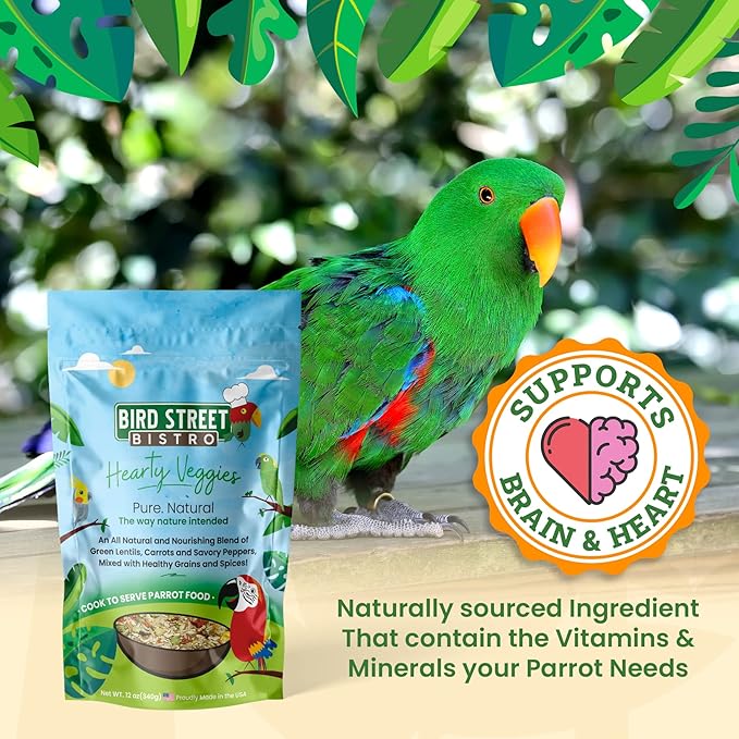 Cockatiel Food Sample 3 Pack - Cooks in 3-15 min w/Natural & Organic Grains - Healthy Non-GMO Fruits, Dried Vegetables, Health Orientated Spices