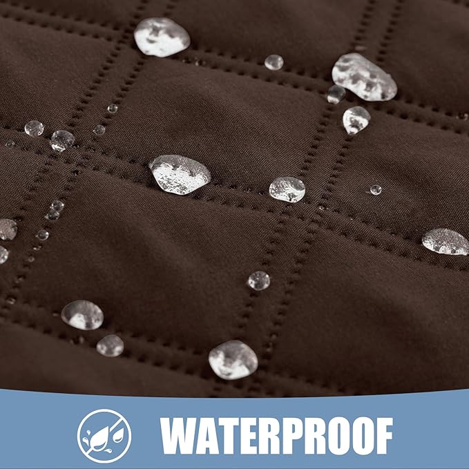 Smiry Waterproof Dog Bed Cover Pet Blanket, Soft Washable Dog Blanket for Furniture Bed Couch Sofa Reversible, Checkered (30"x70", Chocolate/Dark Grey)