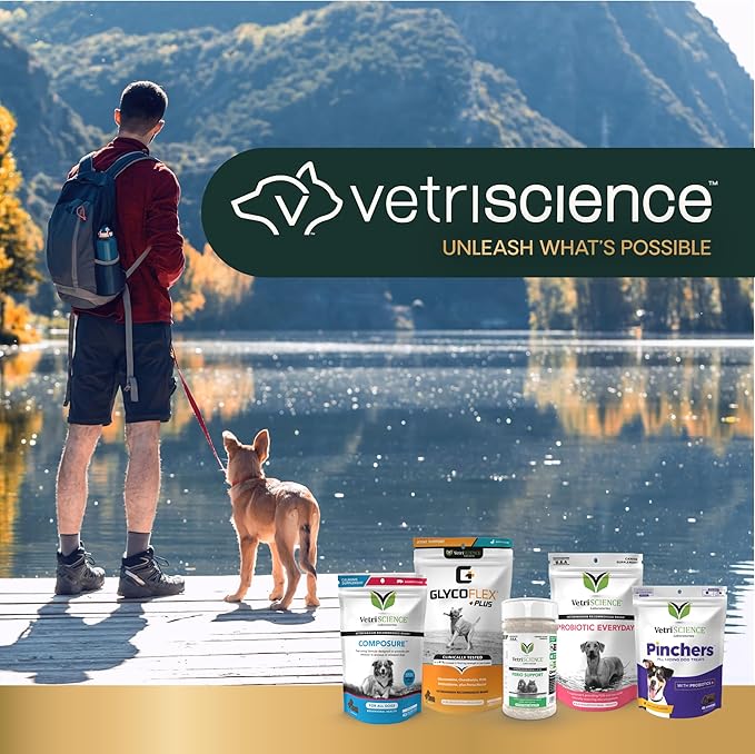 VetriScience GlycoFlex 3 Extra Strength Hip & Joint Supplement for Dogs – Vet Formulated Glucosamine, MSM & Green-Lipped Mussel Chews for Mobility, Flexibility & Joint Support, Chicken Flavor, 60 Cnt
