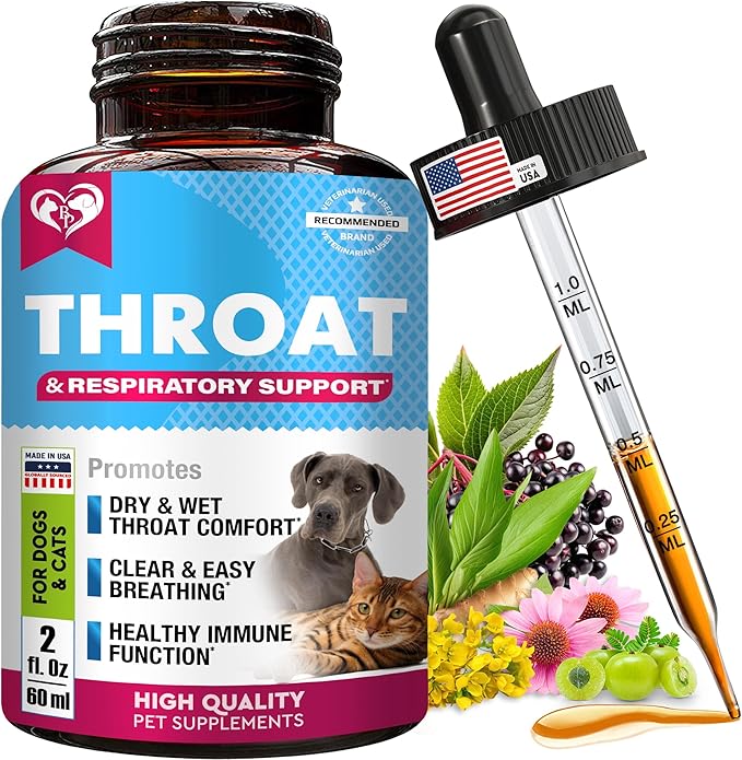 Kennel Cough Treatment & Natural Infection Medicine for Dogs & Cats - Respiratory & Cold Cough Relief - Collapse Trachea & Cat Asthma Support - Made in USA
