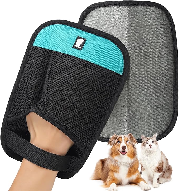 Dotoner Pet Hair Removal Glove Pet Hair Remover for Dogs & Cats Comfortable Fit Durable Pet Grooming Glove Easy to Use Pet Hair Mitt for Furniture Car and Home