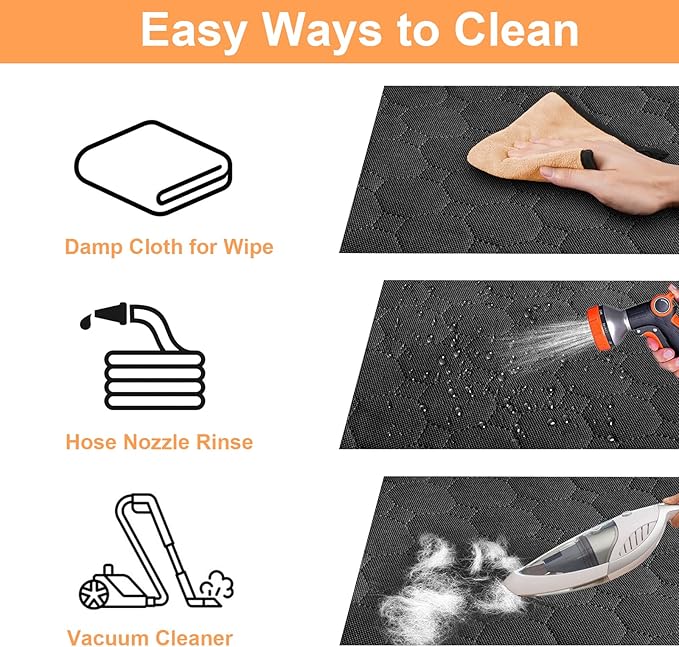 Mancro Dog Car Seat Cover for Back Seat, 2025 Upgraded 600D Heavy Duty Waterproof & Scratch-Resistant Dog Hammock for Car, Back Seat Pet Cover for Dogs with Sedan, Trucks and SUVs, Standard, Orange