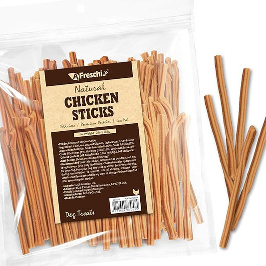 AFreschi Natural Chicken Sticks, All Natural, Grain-Free, High-Protein, Healthy & Easily Digestible, Soft Texture