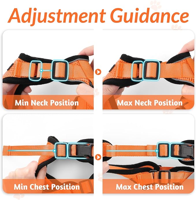 rabbitgoo Cat Harness and Leash for Walking, Escape Proof Soft Adjustable Vest Harnesses for Cats, Easy Control Breathable Reflective Strips Jacket, Orange, XS