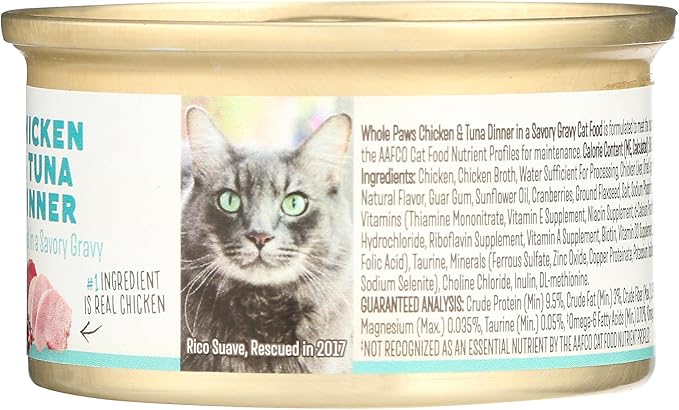 Whole Paws Chicken and Tuna Recipe Cat Food, 3 oz