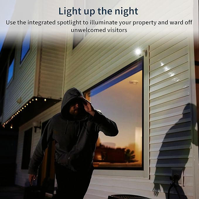 Arlo Pro 5S Spotlight Security Camera 2K HDR with Solar Panel Bundle | Outdoor | Wireless with Spotlight | Dual-Band Wi-Fi | 12X Zoom, Color Night Vision | Battery gets Charged with Solar Panel, Black