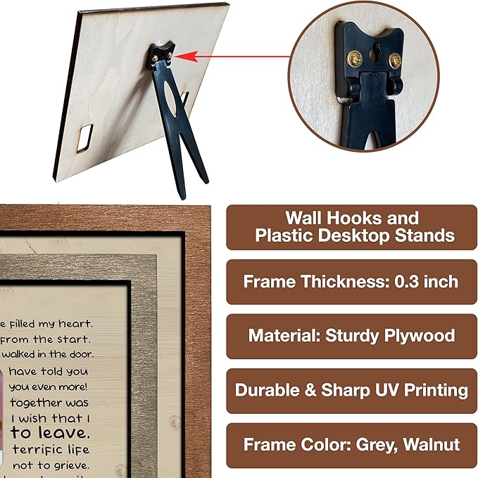 Customized Dog Collar Frame Memorial Pet Loss Sign for Dogs Lovers Gifts from Daughter Sentimental Quote For Someone Who Lost Dogs Keepsake Picture Frame Remembrance Decor Wall Hanging Gifts