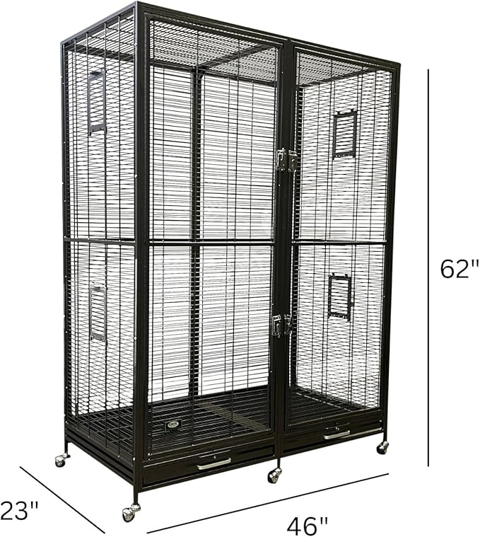 Exotic Nutrition Borneo Small Animal Cage - for Sugar Gliders, Squirrels, Marmosets & Other Small Pets (Cage)