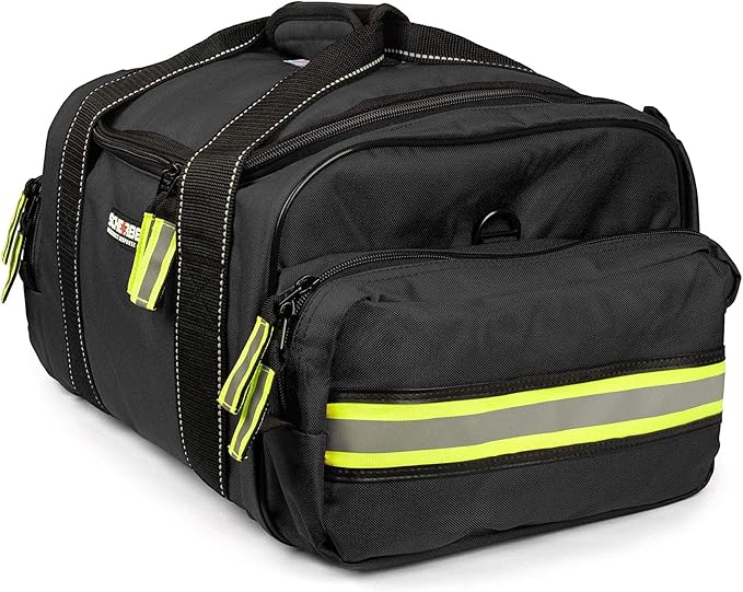Scherber Fully-Stocked First Responder Bag | Professional EMT/EMS Trauma & Bleeding Medical Kit | HSA/FSA Approved | CAT Tourniquet, HyFin Chest Seal, Israeli Bandage & 250+ First Aid Supplies (Black)