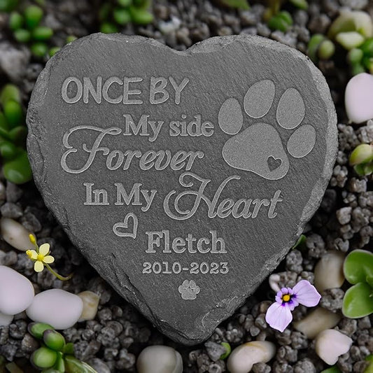 Pet Sympathy Gifts for Loss of Dog - Personalized Memorial Stones - Pet Grave Headstone - Bereavement Stones for Loss of Pet - Personalized in Memory of Dog Gifts - 4*4 Inches Memorial Stone