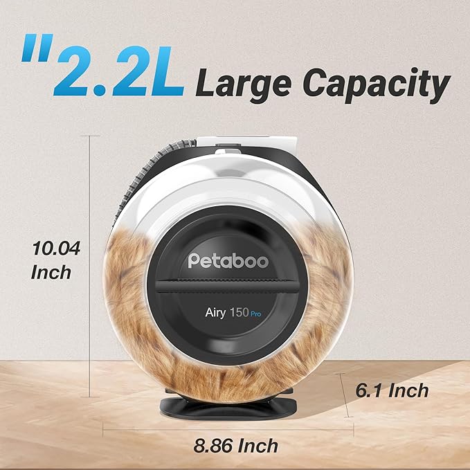 Cordless Dog Grooming Vacuum, Pet Grooming Kit with Clippers Nail Grinder 5 Pet Grooming Tools,2.2L Dust Cup,Low Noise,Dog Vacuum for Shedding Grooming for Home Outdoor Car