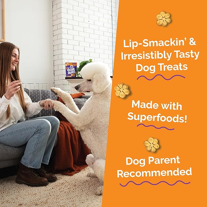 Fruitables Baked Dog Treats, Healthy Pumpkin Treat for Dogs, Low Calorie & Delicious, Free of Wheat, Corn and Soy, Made in the USA, Sweet Potato and Pecan Flavor, 7oz