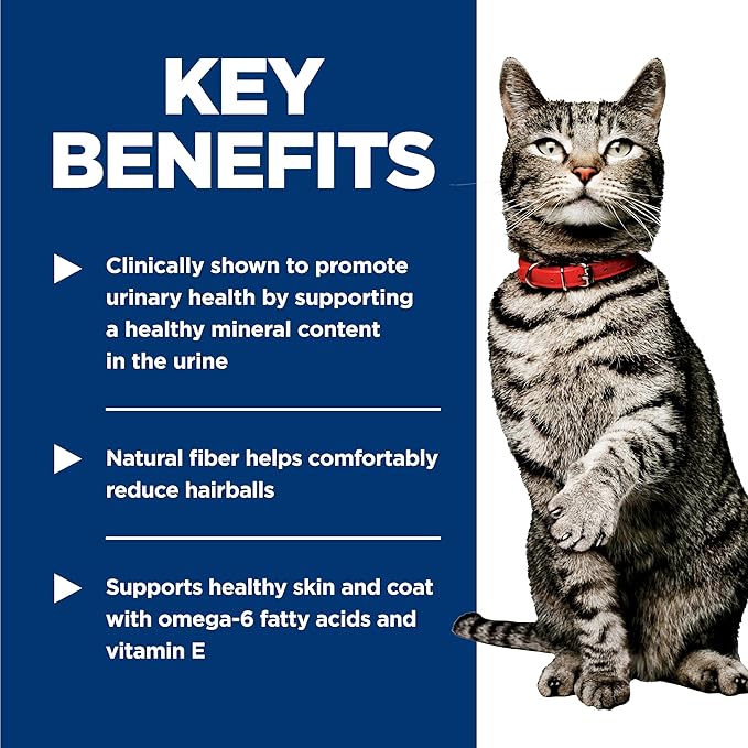 Hill's Science Diet Urinary Hairball Control Adult 1-6 Wet Cat Food, Turkey & Vegetables Stew, 2.9 oz Cans, Case of 24