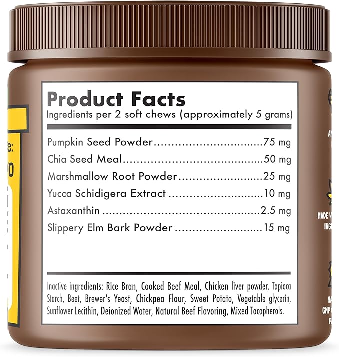 Anal Gland Relief Chews for Dogs Fiber & Digestive Support Supplement Soft Treats for Healthy Bowel & Gland Function Helps Reduce Scooting Promotes Dog Health & Comfort 120 pcs