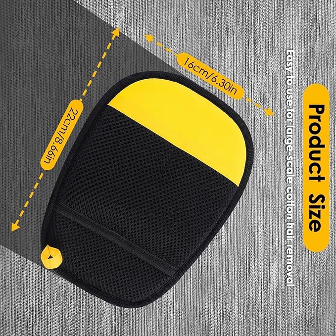 SAWMONG 2Pcs Pet Hair Removal Glove, Fan-Shaped Pet Hair Remover Glove Newly Upgraded, Removing Shed Pet Hair from Dogs & Cat, Reusable Pet Hair Removal Tool for Couch,Furniture, Carpet, Clothes