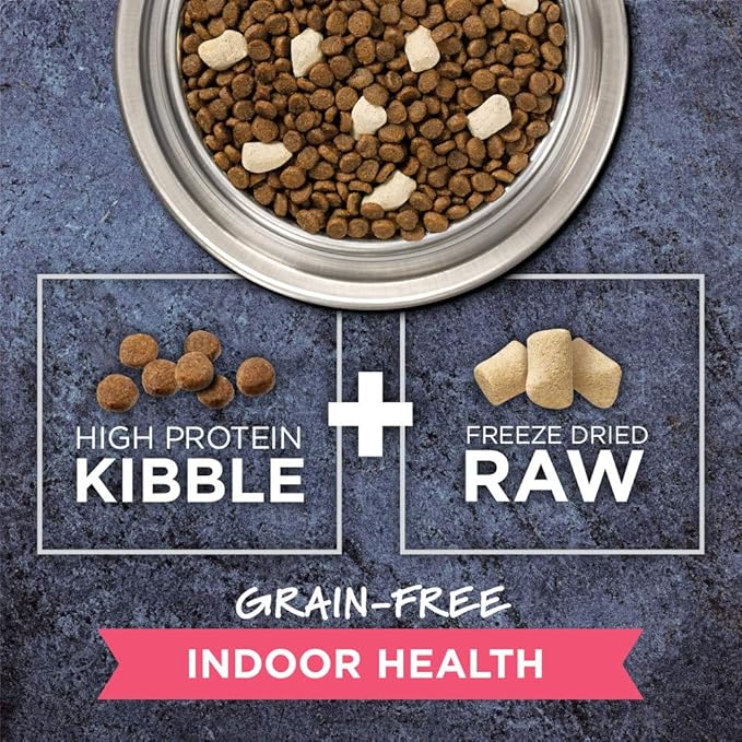 Instinct Raw Boost Indoor Health, Natural Dry Cat Food with Freeze Dried Pieces, Grain Free Recipe - Real Chicken, 5 lb. Bag