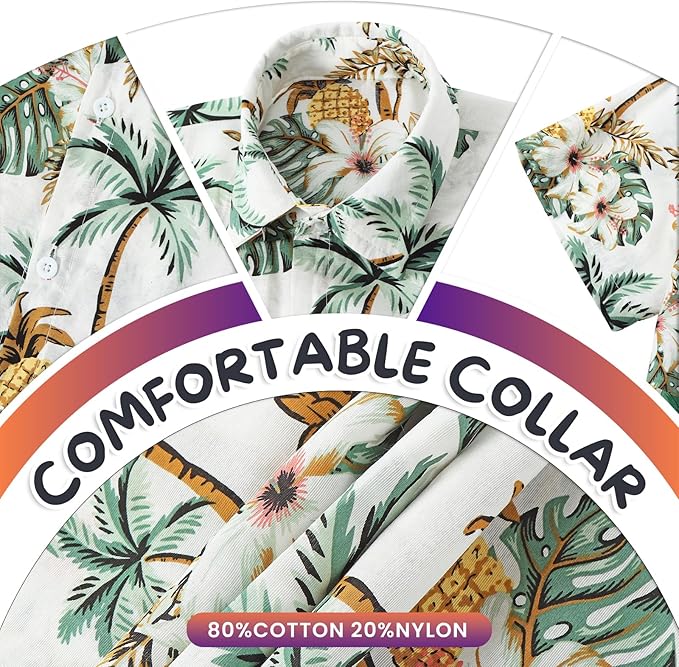 Hawaii Dog Shirt, Pet Summer T-Shirts Dog Style Floral Breathable Cool Clothes Hawaiian Shirts for Small Dogs and Cats Owner and Pet Shirts are Sold Separately