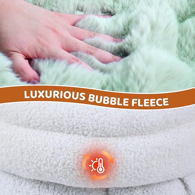 4 in 1 Self Warming Burrow Cat Bed, Pet Hideway Sleeping Cuddle Cave (Style2- Green)