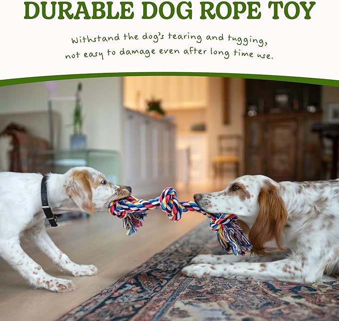 Dog Rope Toy for Large Dogs, 2 Pack Heavy Duty Dog Chew Toys for Aggressive Chewers, Indestructible Dog Toys for Super Chewer, Durable Tug of War Pet Toy for Medium to Large Breed Teeth Cleaning