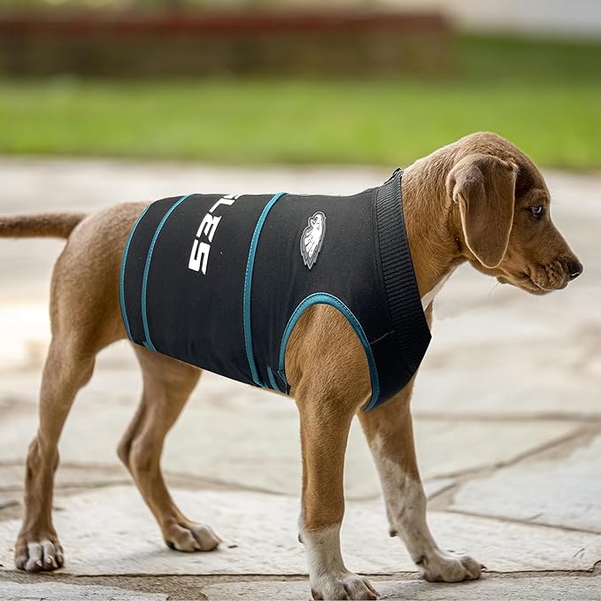NFL Philadelphia Eagles Dog Anxiety Shirt Calming Soothing Solution Vest for Dogs/Cats with Anxiety, Fears, Fireworks, Loud Noises, Dark, Lonely Keeps Dogs Calm Feeling Safe, Relaxing Jacket, Small