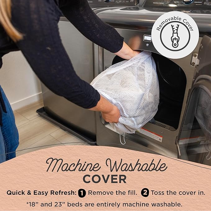 Best Friends by Sheri Original Calming Donut Dog and Cat Bed, Lux Faux Fur, Oyster, (30in x 30in) - Anxiety Relief for Pets Up to 45 lbs