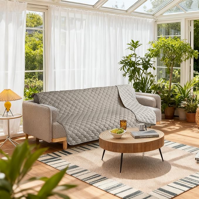 gogobunny 100% Double Sided Waterproof Dog Blanket Soft Pet Bed Cover Reversible Protect Furniture Couch Sofa Car for Puppy Large Dog Cat (Dark Stone/Light Stone, 68x82 Inch (Pack of 1))